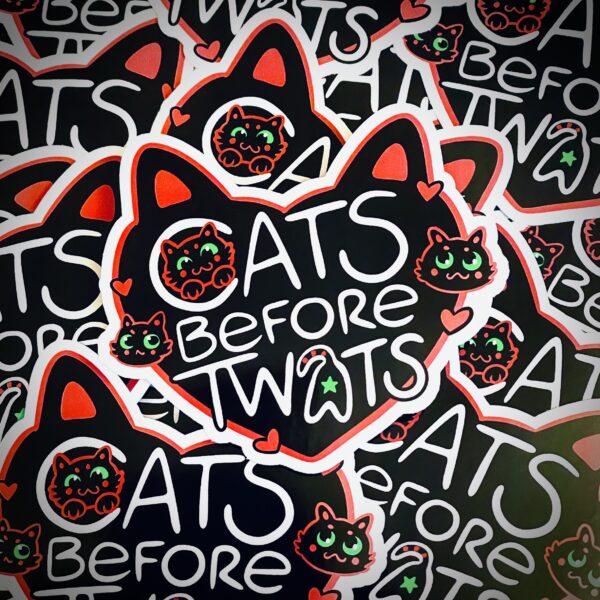 Cats Before Twits Sticker